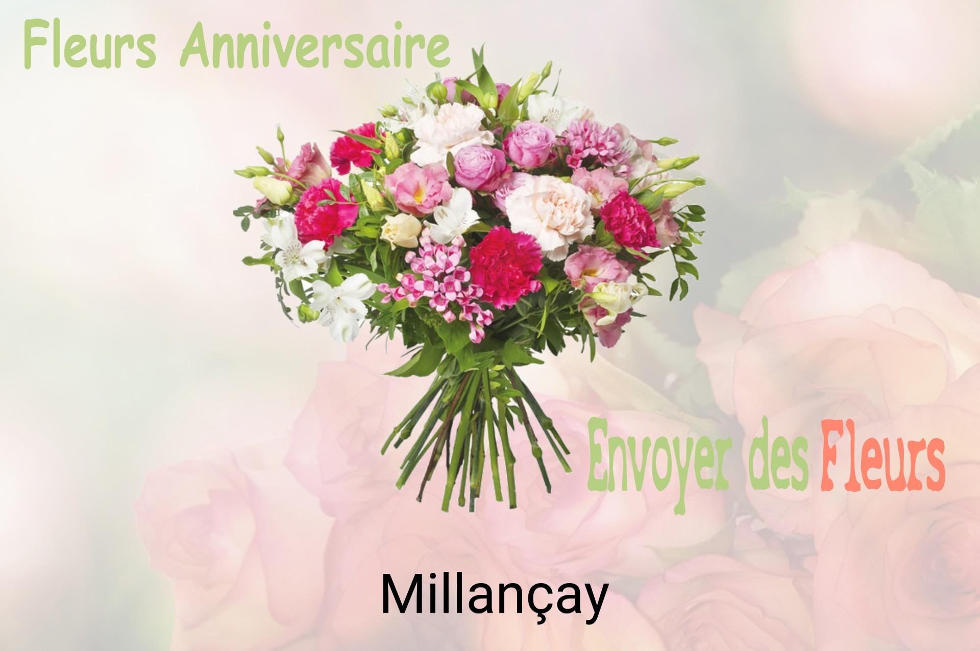 Bouquet de fleurs d’anniversaire livré à Millançay