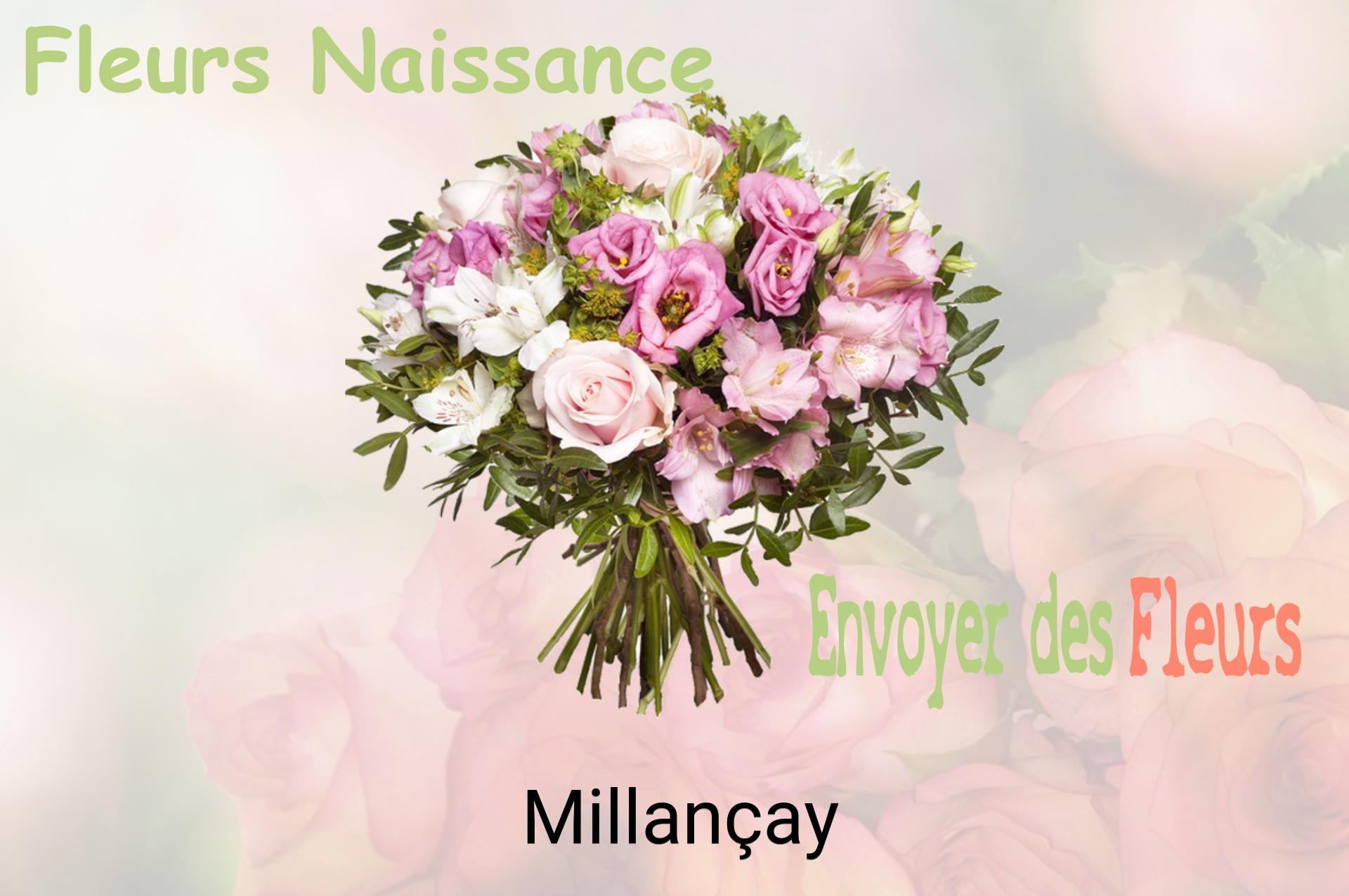 Bouquet de fleurs de naissance livré à Millançay